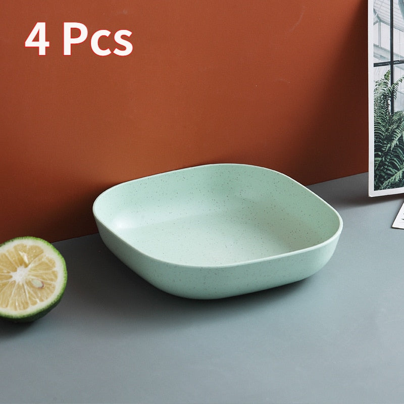 Wheat Square Snack Plate