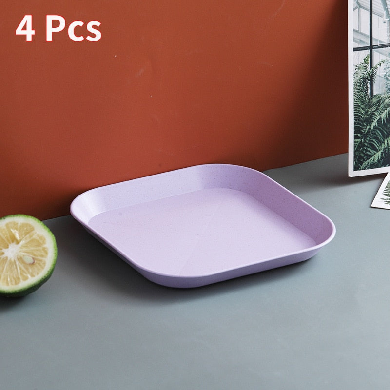 Wheat Square Snack Plate