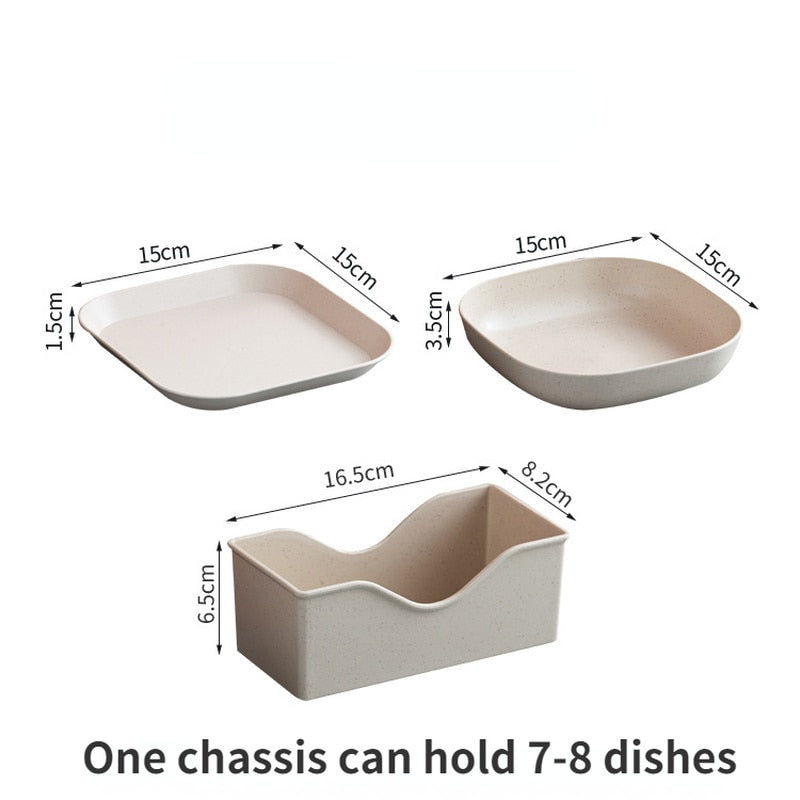 Wheat Square Snack Plate
