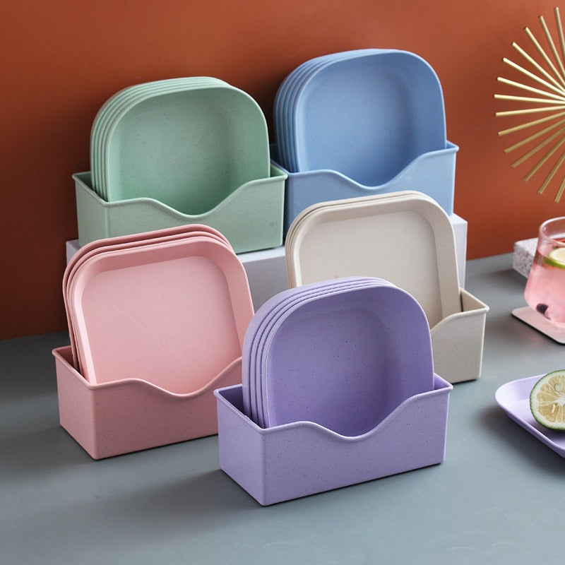 Wheat Square Snack Plate