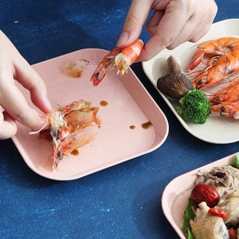Wheat Square Snack Plate