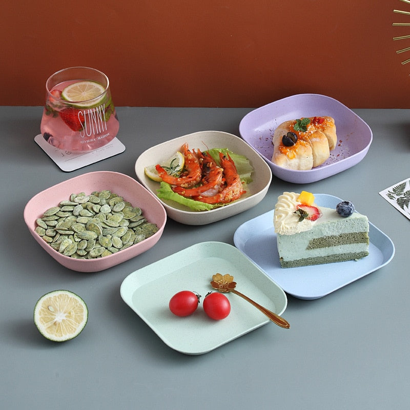 Wheat Square Snack Plate